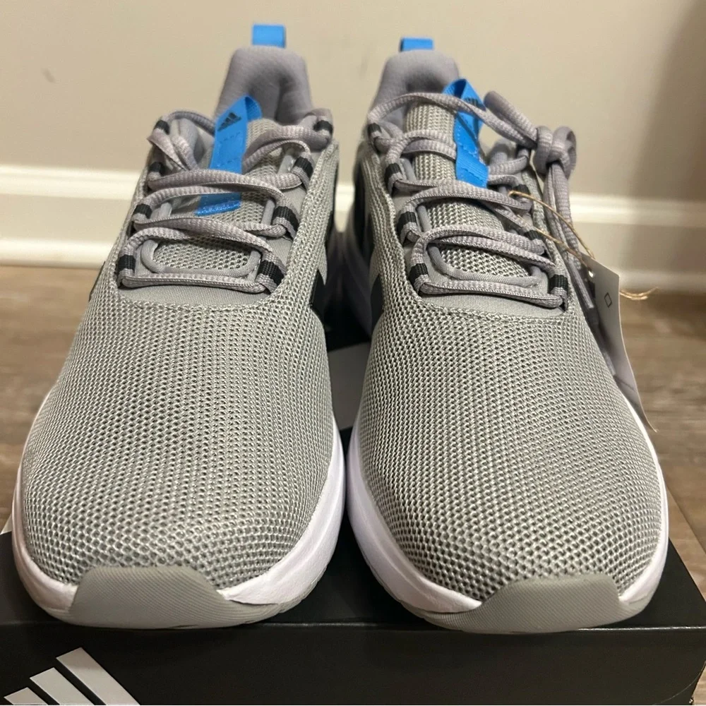 New adidas Mens Racer TR23, Solid Grey/Carbon/Blue Burst size 9